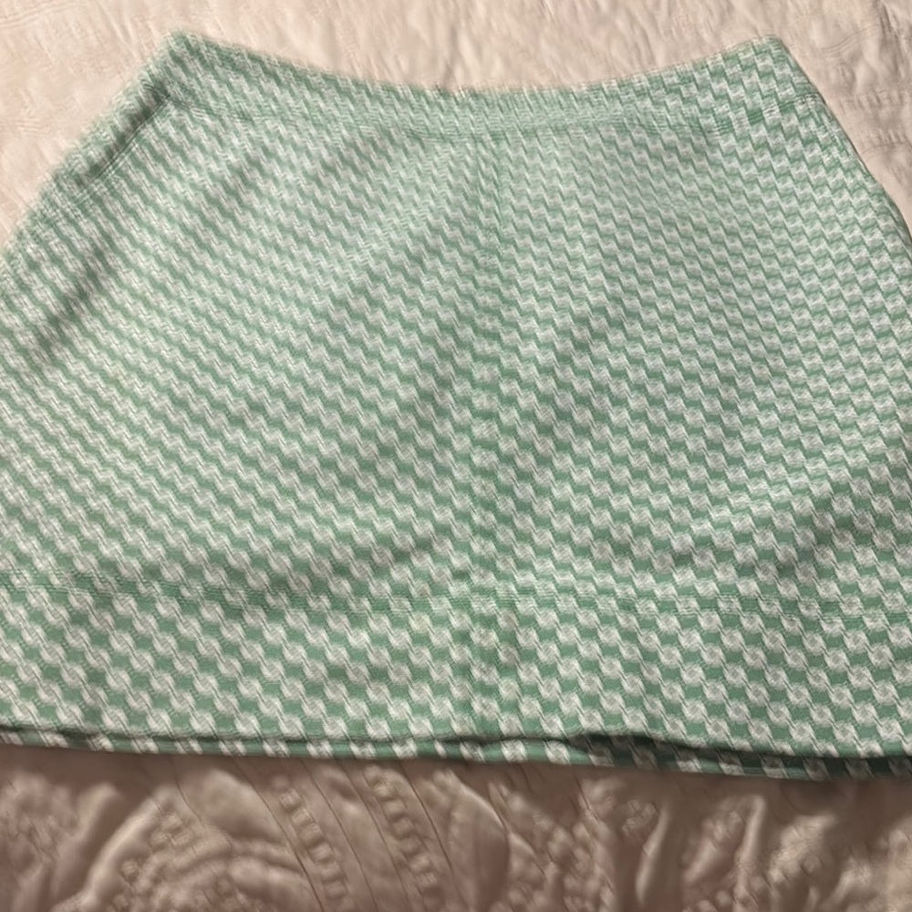 Mint Green Patterned Women's Skirt
